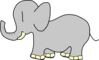 Simple Cartoon Elephant Clip Art